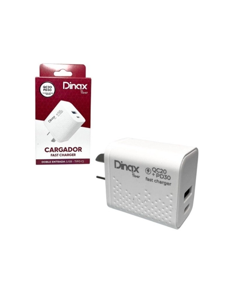 CARGADOR 220V A USB + TIPO C CABEZAL 5.1AMP SN2-CAR-5.1-TC DINAX