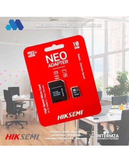 MEMORIA MICRO SD 16GB CL10 HIKSEMI