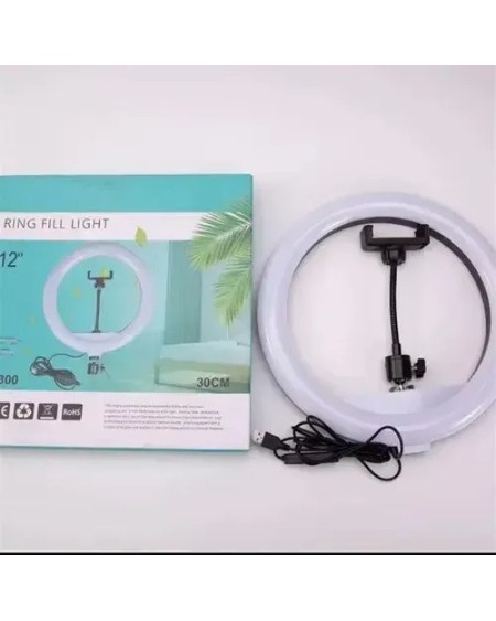 ARO DE LUZ BLANCO 12" REGULABLE S/TRIPODE LED-83078