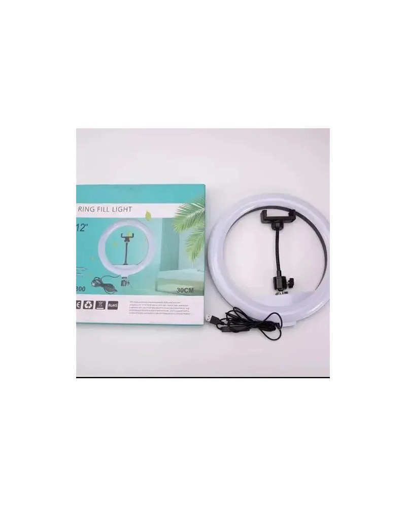 ARO DE LUZ BLANCO 12" REGULABLE S/TRIPODE LED-83078