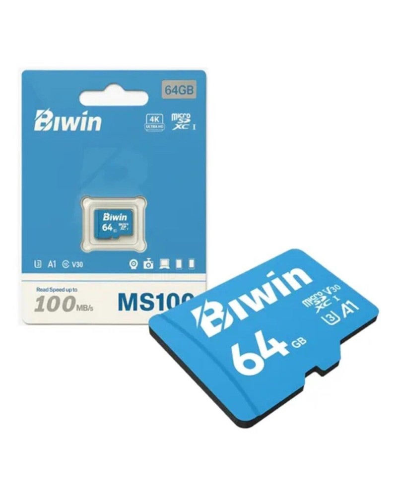 MEMORIA MICRO SD 64GB 100MBPS MS100 BIWIN