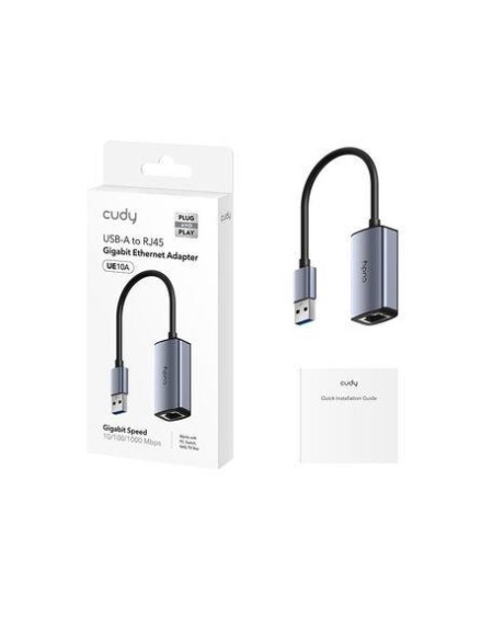 CONVERSOR DE USB A RED RJ45 10/100/1000 UE10A DOMEI