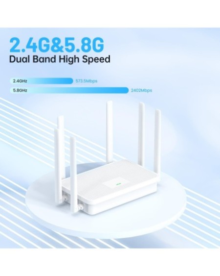 ROUTER WLS 5 ANTENAS DUAL BAND AX3000 APOLO W7 WIFI6 GLC