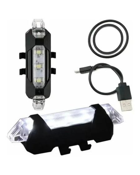 LUZ PARA BICI BLANCA RECARGABLE DC-918