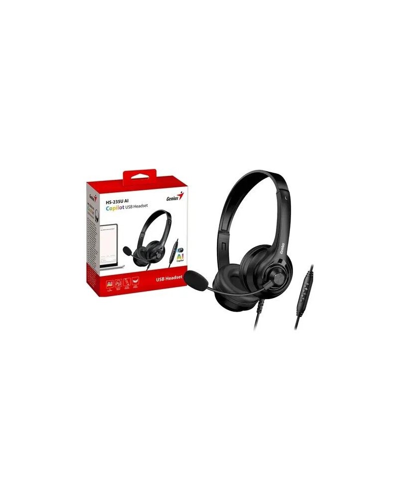 AURICULAR VINCHA C/MIC HS-235U AI COPILOT USB GENIUS