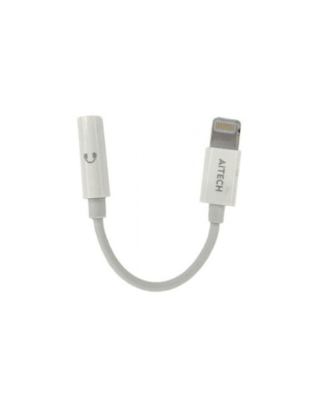 ADAPTADOR IPHONE A 3.5 H BLANCO CON CELESTE AITECH
