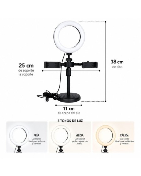 ARO DE LUZ 10" DE ESCRITORIO KR-65168