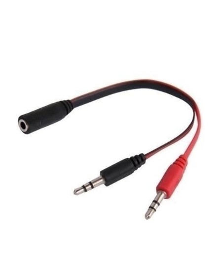 ADAPTADOR 3.5 H A 3.5 M X 2 PARA MICROFONO Y AURICULAR PS4 A PC NOGA