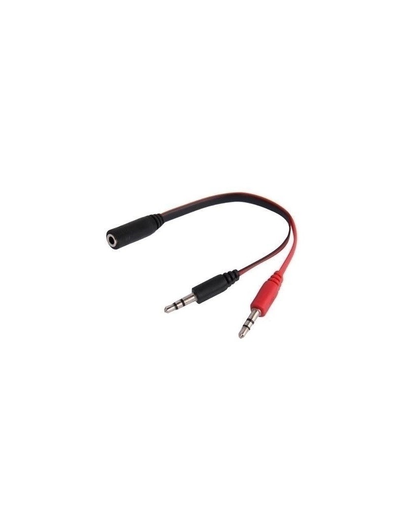 ADAPTADOR 3.5 H A 3.5 M X 2 PARA MICROFONO Y AURICULAR PS4 A PC NOGA