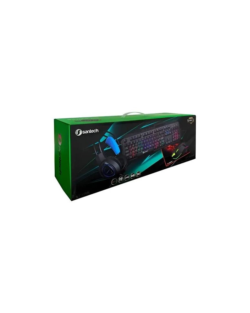 KIT GAMER (TEC-MOU-AUR-PAD) RETROILUMINADO SANTECH