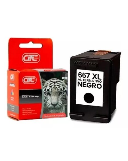 CARTUCHO HP GT 667XL NEGRO 22ML GTC