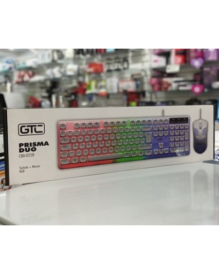TECLADO + MOUSE GAMER CBG-025B BLANCO GTC