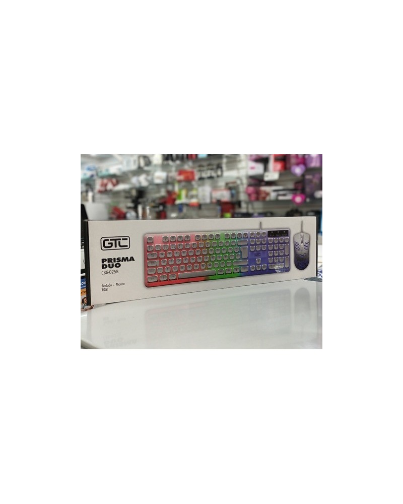 TECLADO + MOUSE GAMER CBG-025B BLANCO GTC