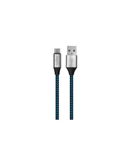 CABLE MICRO USB RECUBIERTO EN TELA DORADO EN CARRETEL