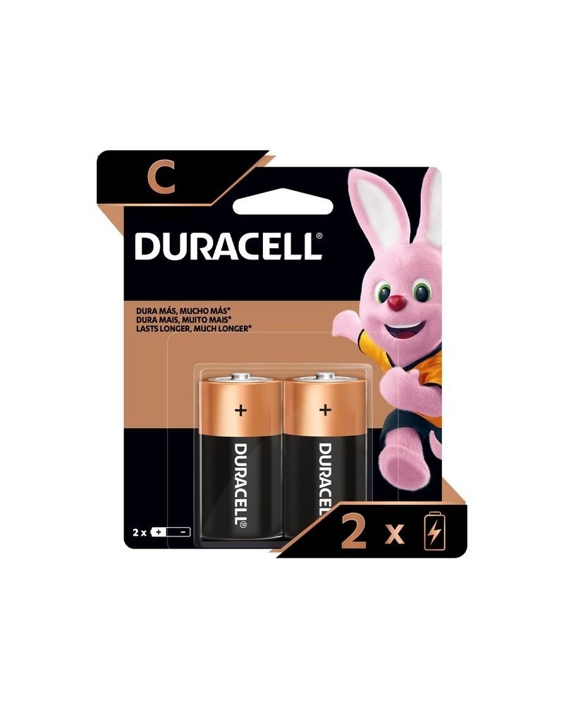 PILAS C X 2 ALCALINA MEDIANA MN 1400B2 DURACELL