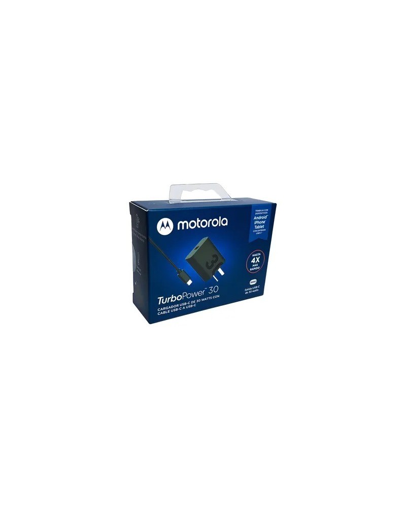 CARGADOR 22V A USB TIPO C + CABLE TIPO C M/M X50 50W SUPER FAST CHARGING MOTOROLA