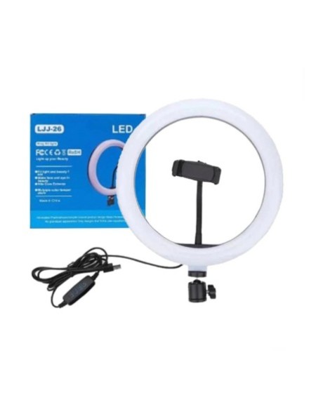 ARO DE LUZ SELFIE 26CM 10" QX-260 SIN TRIPODE