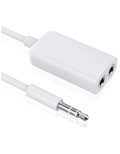 ADAPTADOR 3.5 M A 3.5 H X 2 PARA CONECTAR 2 AURICULARES