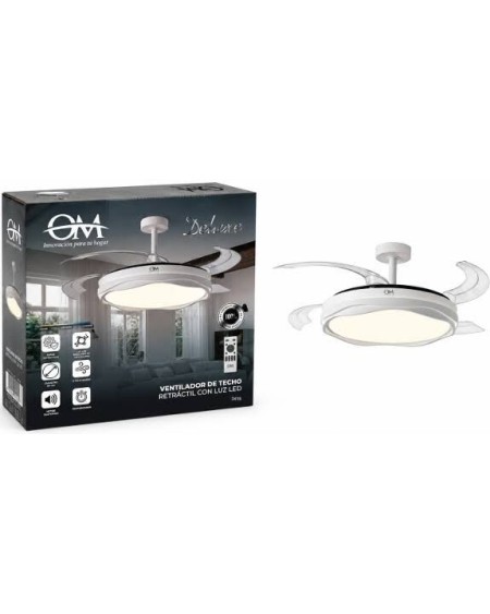 VENTILADOR DE TECHO ASPAS RETRACTILES CON LUZ NO3418 OM