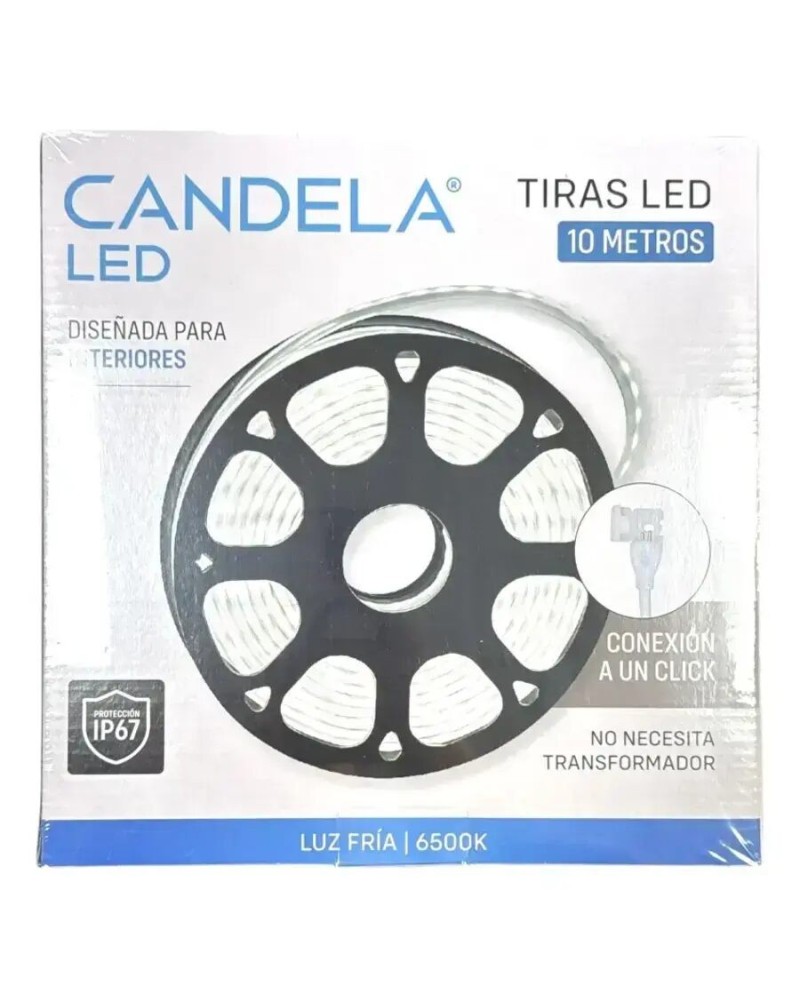 TIRA DE LED NEON BLANCO FRIO 10MTS 7W/M 200LM/M 220V 8086 CANDELA