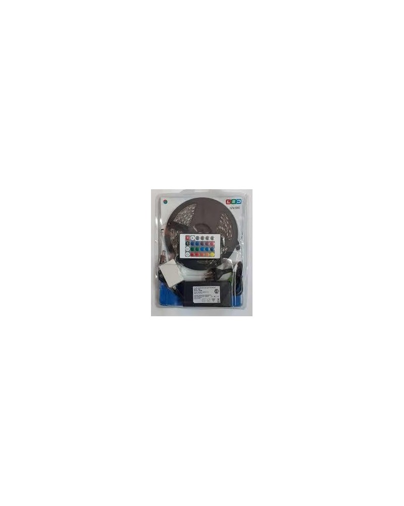 TIRA DE LED RGB 50X50 5MTS C/FUENTE Y CONTROLADOR FLUX