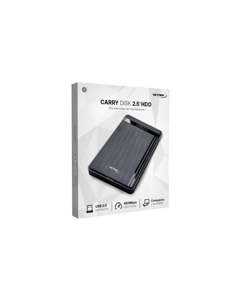 CARRY DISK 2.5 HDD USB 2.0 COMPACTO Y PORTABLE NM-CASE-2 NETMAK