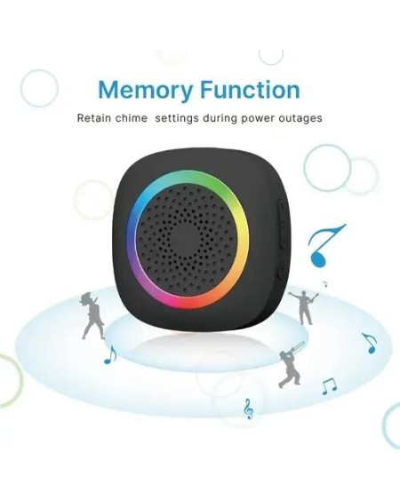 TIMBRE INALAMBRICO RGB NEGRO RL-3995 RL