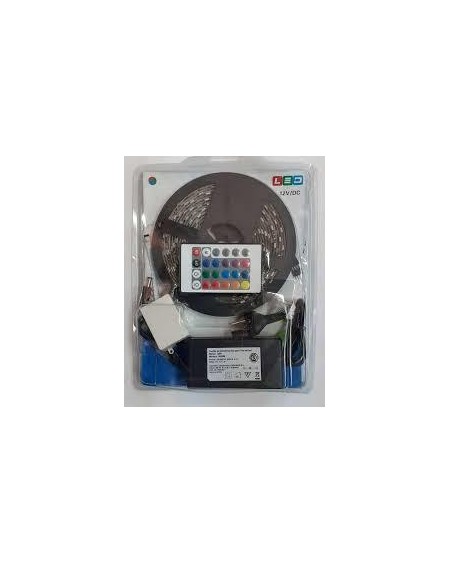 TIRA DE LED RGB 50X50 5MTS C/FUENTE Y CONTROLADOR FLUX