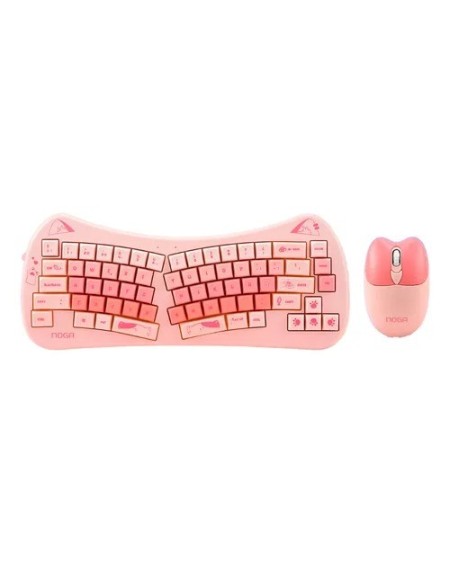TECLADO + MOUSE WLS ROSA NKB-6600 NOGA