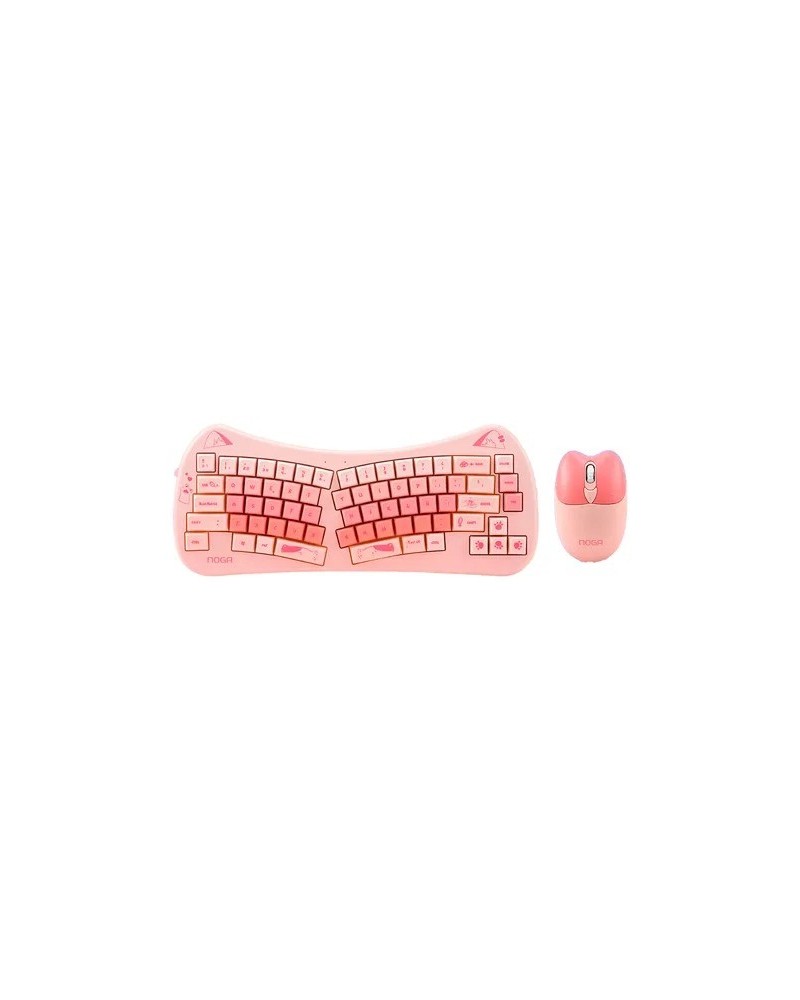 TECLADO + MOUSE WLS ROSA NKB-6600 NOGA