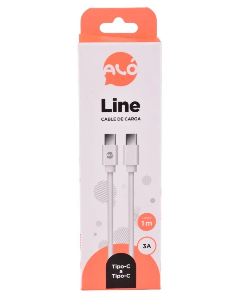 CABLE USB TIPO C M/M 1MTS 3AMP LINE ALO