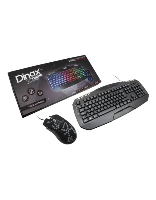 KIT TECLADO + MOUSE GAMER RETROILUMINADO 2400DPI DN-EX33 DINAX