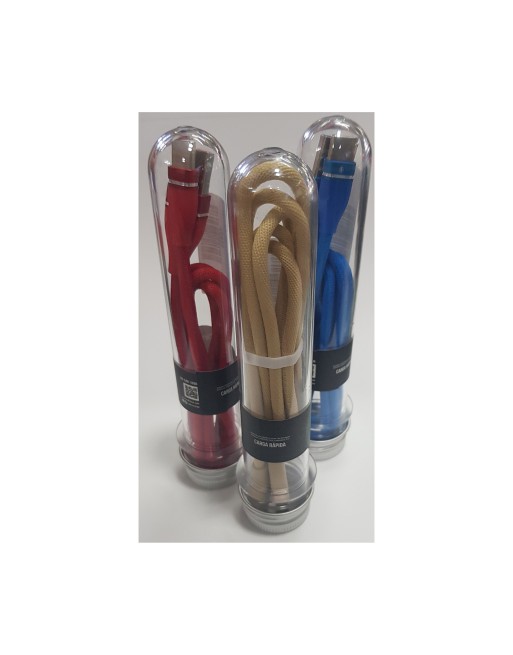 CABLE USB TIPO C 3.1AMP CARGA RAPIDA EN TUBO DX-CAB-1036 DINAX