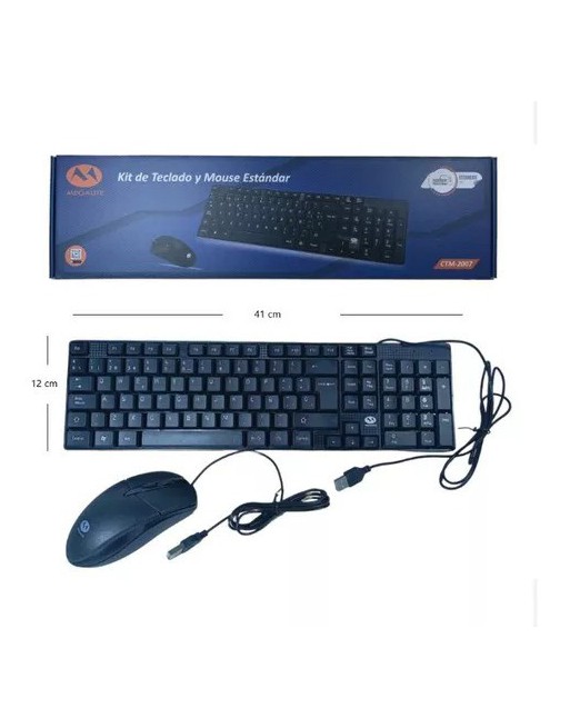 KIT TECLADO + MOUSE OFICINA CTM-2007 MEGALITE