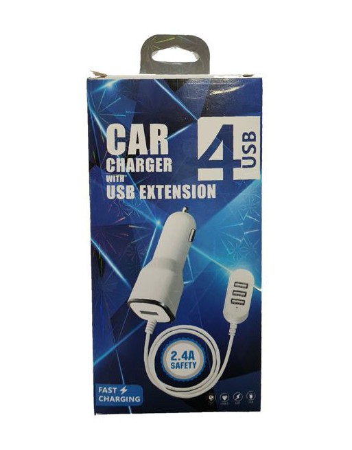 CARGADOR 12V A USB X 4 2.4AMP 88A3