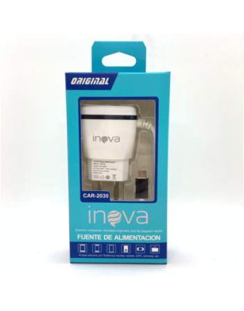 CARGADOR 220V MICRO USB CAR-2030 3.1 INOVA