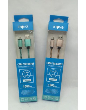 CABLE USB TIPO C 2.4AMP 1MTS CAB-041 INOVA