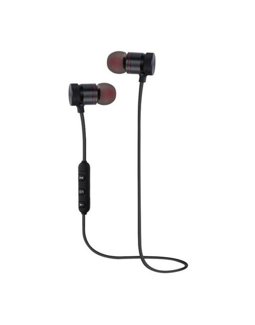 MANOS LIBRES BLUETOOTH MAGNETICOS NEGRO Y ROJO YJ-6 YAJI