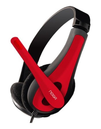 AURICULAR C/MIC NEGRO CON ROJO NGV-400 NOGANET