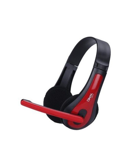 AURICULAR C/MIC NEGRO CON ROJO DX100047 DINAX