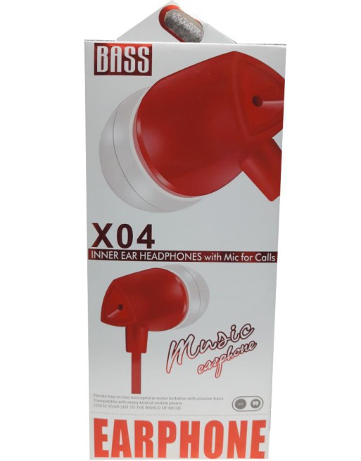 AURICULAR C/MICROFONO X04 MR-5251 COLORES BASS