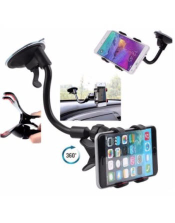 SOPORTE P/CELULAR FLEXIBLE C/PINZA DOBLE SOLMA