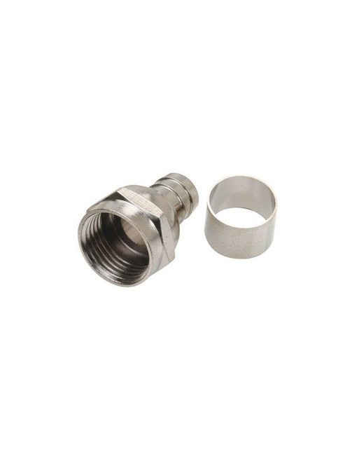 FICHA C/ANILLO PARA CABLE COAXIL RG6