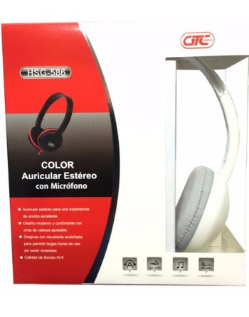 AURICULAR C/CABLE C/MICROF BLANCO HSG-586 GTC