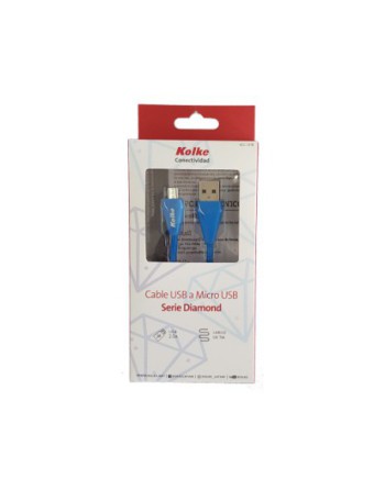 CABLE USB MICRO USB V8 CELESTE 1MTS KCC-1378 KOLKE