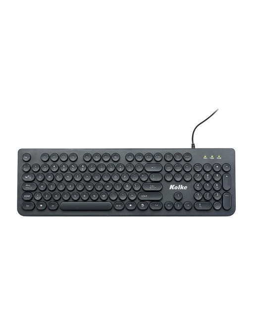 TECLADO USB NEGRO TECLAS REDONDAS KET-1342 KOLKE