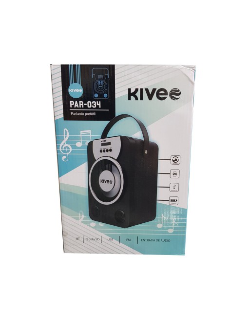 PARLANTE BLUETOOTH C/USB C/FT NEGRO PAR-034 KIVE
