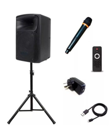 PARLANTE BLUETOOTH C/USB C/FT C/FM C/MIC INALAMBRICO C/TRIPODE NEGRO A6-11 ASGARD