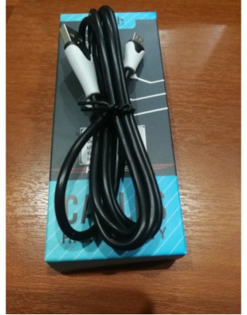 CABLE MICRO USB V8 1MTS BLANCO Y NEGRO HIGH SPEED CA-001 DASH