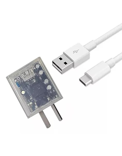 CARGADOR 220V A USB + CABLE TIPO C 1.2MTS QC3.0 30W+ CARGA RAPIDA SK-PA504 DITRON